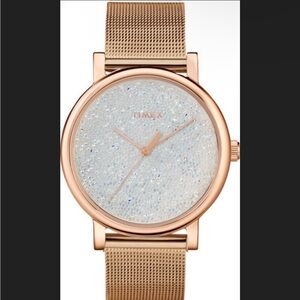 Timex Rose Gold Sparkle Dial Watch